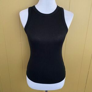 A new day women XS ribbed tank top black